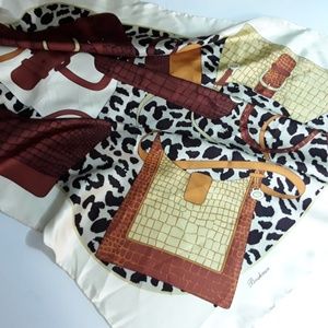 BRAHIM Silk Scarf Leopard Purses Handbags